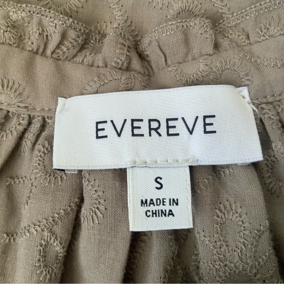 EVEREVE Palmer Embroidered Blouse Top Embroidered Mocha Small - Picture 6 of 12